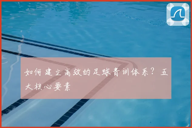 如何建立高效的足球青训体系？五大核心要素